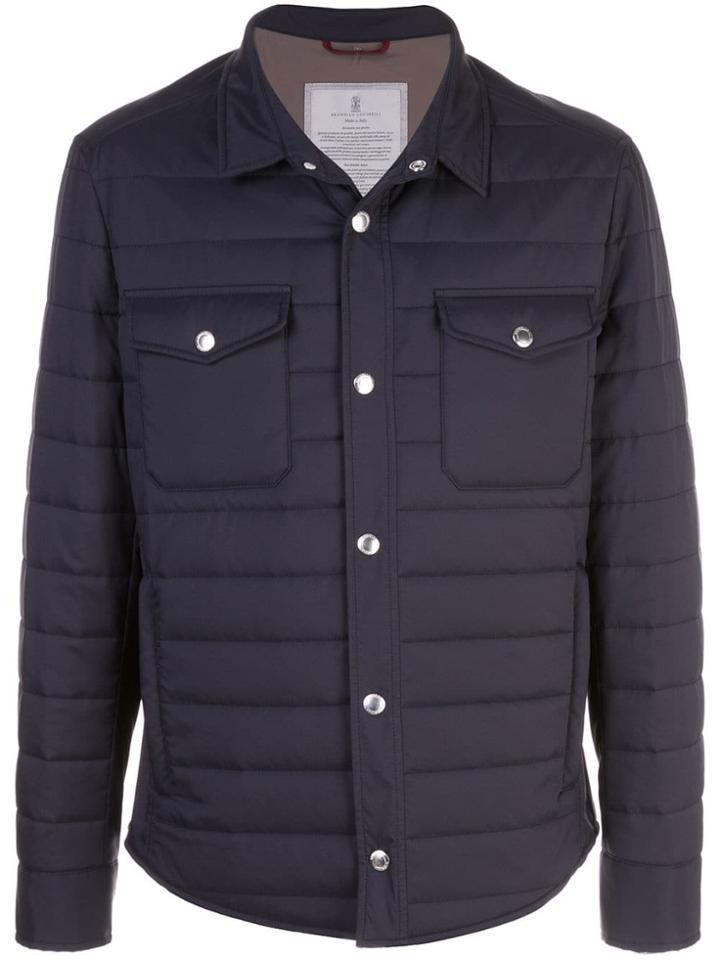 Brunello Cucinelli Slim-fit Padded Jacket - Blue