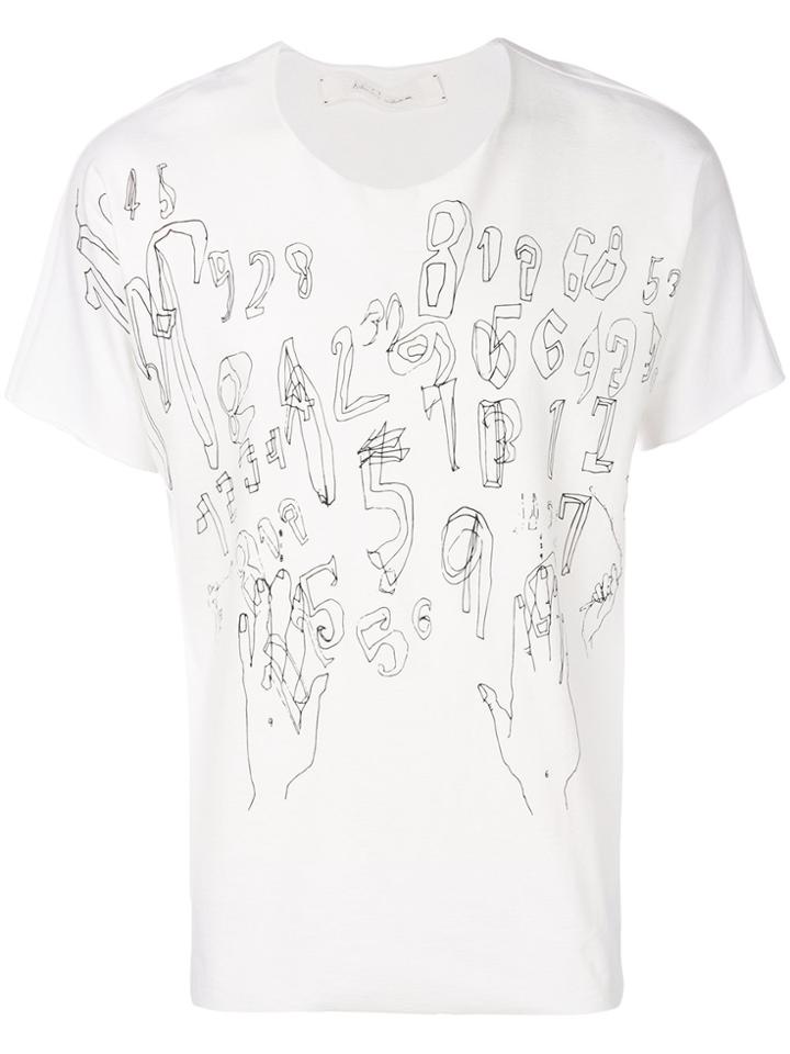 Individual Sentiments Scribble Print T-shirt - White