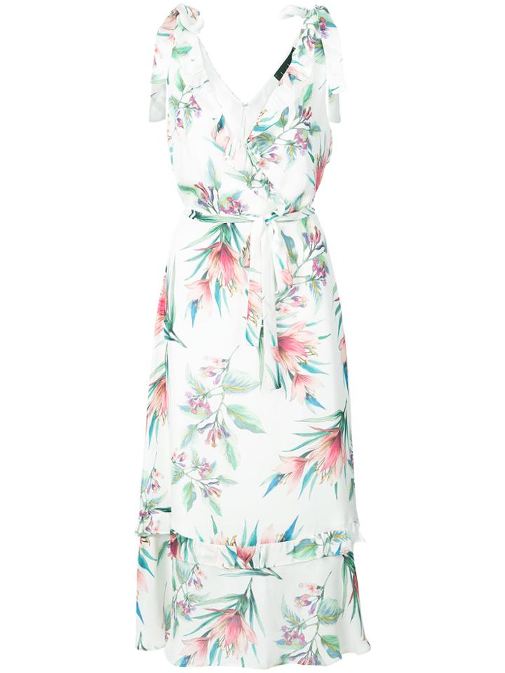 Nicole Miller Printed Sleeveless Dress - White