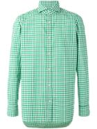 Borrelli - Checked Shirt - Men - Cotton - 40, Green, Cotton