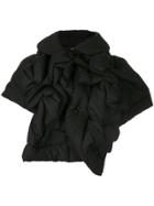 Comme Des Garçons Cropped Ruffle Puffer - Black