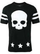 Hydrogen Skull Print T-shirt, Men's, Size: Xxl, Black, Cotton