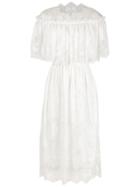 À La Garçonne Lace Midi Dress - White