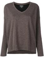 Majestic Filatures V Neck T-shirt - Brown