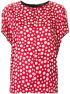 Louis Vuitton Pre-owned Silk Polka Dots Blouse - Red