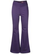 Staud Long Flared Trousers - Purple