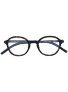 Dior Eyewear Round Glasses - Brown