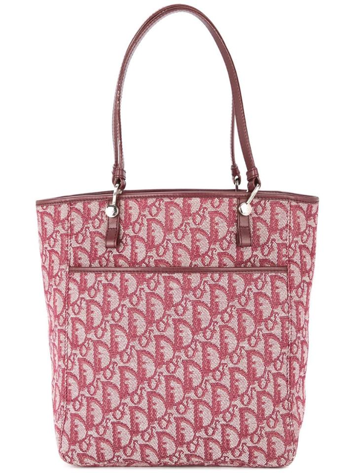 Christian Dior Vintage Trotter Tote Bag - Red