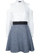 Loveless - Tweed Mini Skirt - Women - Cotton/lyocell - 9, White, Cotton/lyocell