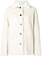 Jil Sander Reversible Shearling Coat - White