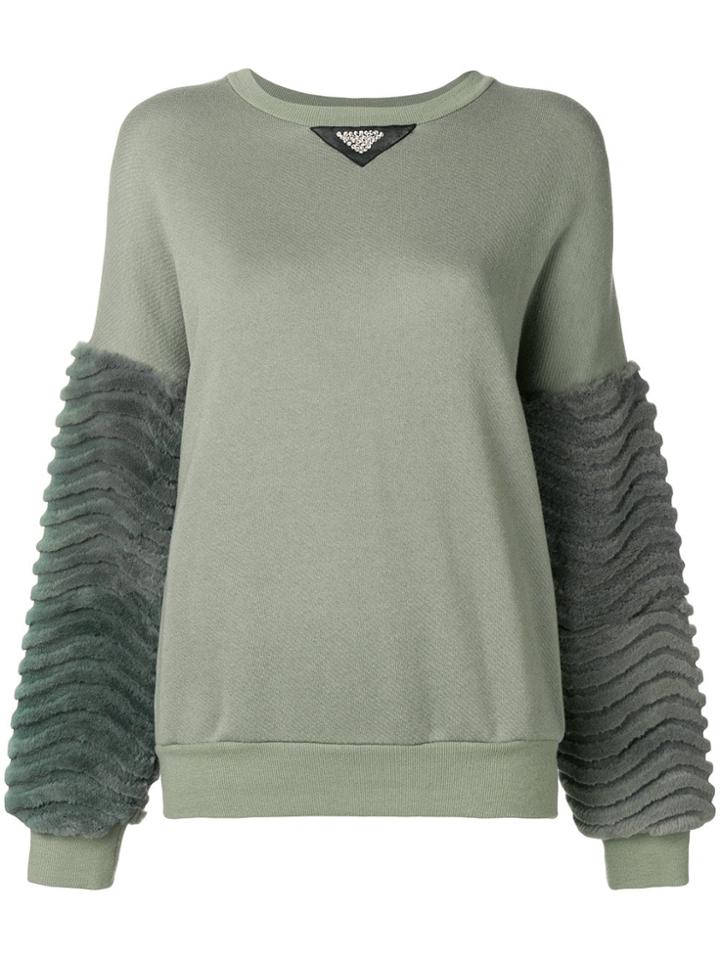 Mr & Mrs Italy Laser Sculpted Sweatshirt - Green