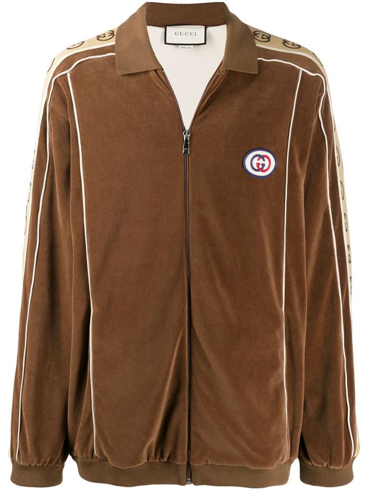 Gucci Gg Side Panelled Zipped Jacket - Neutrals