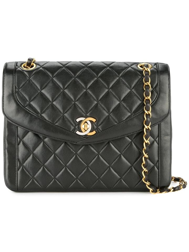 Chanel Pre-owned 1991-1994 Cc Chain Shoulder Bag - Black