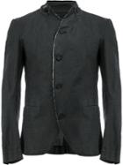 Masnada High Neck Blazer, Men's, Size: 48, Black, Cotton/linen/flax/resin
