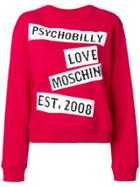 Love Moschino Logo Print Sweatshirt - Pink & Purple