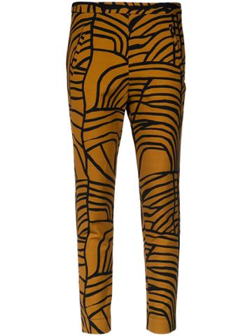 Andrea Marques Printed Skinny Trousers - Est Xilo Ocre