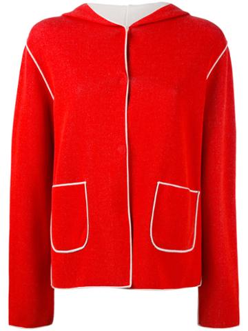 Fitted Jacket - Women - Cotton/polyamide/spandex/elastane - Xl, Red, Cotton/polyamide/spandex/elastane, Le Tricot Perugia