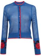 Sophie Theallet Garden Jacquard Mesh Cardigan, Women's, Size: 6, Blue, Silk