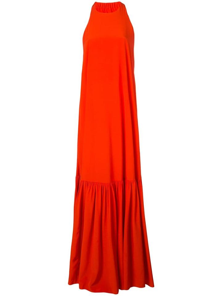 Tibi Halterneck Maxi Dress - Orange