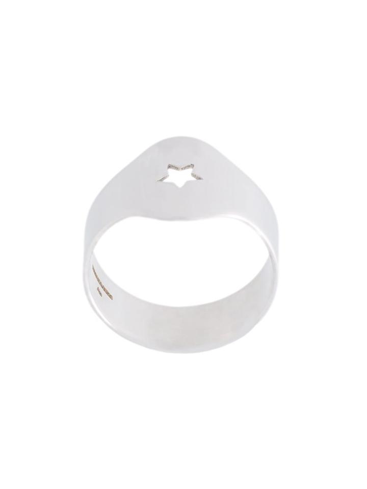 Carolina Bucci 18kt White Gold 'superstellar' Shield Ring, Women's, Size: 3 1/2, Metallic