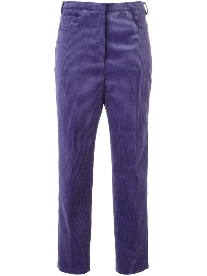 Golden Goose Deluxe Brand - Cropped Corduroy Trousers - Women - Cotton/cupro/viscose - S, Pink/purple, Cotton/cupro/viscose