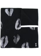 Sonia Rykiel Kiss Print Scarf - Black