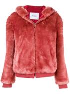 Dondup Faux Fur Hooded Jacket - Pink & Purple