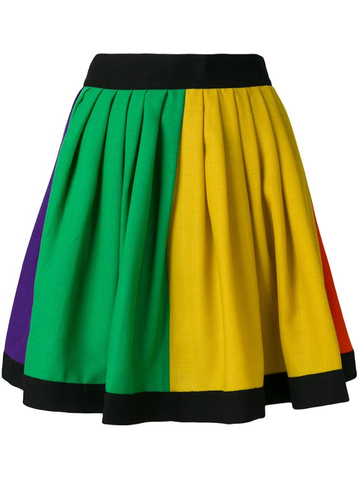 Versace Vintage Blockcolour Gathered Skirt - Multicolour