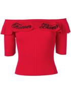 Red Valentino Forever Embroidery Knit Top