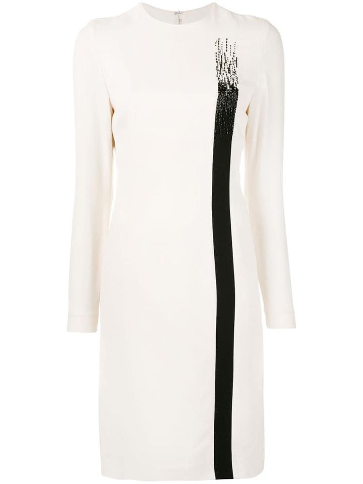 Jean Louis Scherrer Pre-owned Beaded Panel 1990 Dress - Neutrals