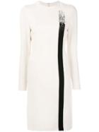 Jean Louis Scherrer Pre-owned Beaded Panel 1990 Dress - Neutrals