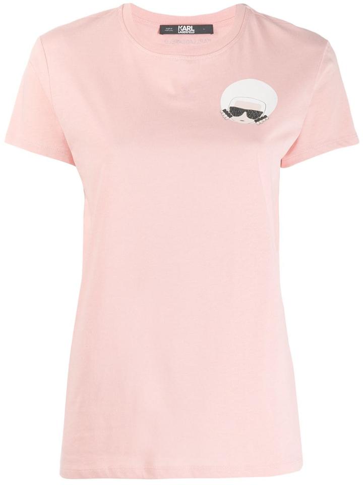 Karl Lagerfeld K/ikonik Slim-fit T-shirt - Pink