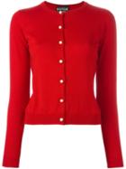 Boutique Moschino Classic Cardigan, Women's, Size: 40, Red, Virgin Wool