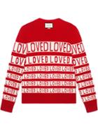 Gucci - Wool Loved Jacquard Sweater - Men - Wool - M, Red, Wool