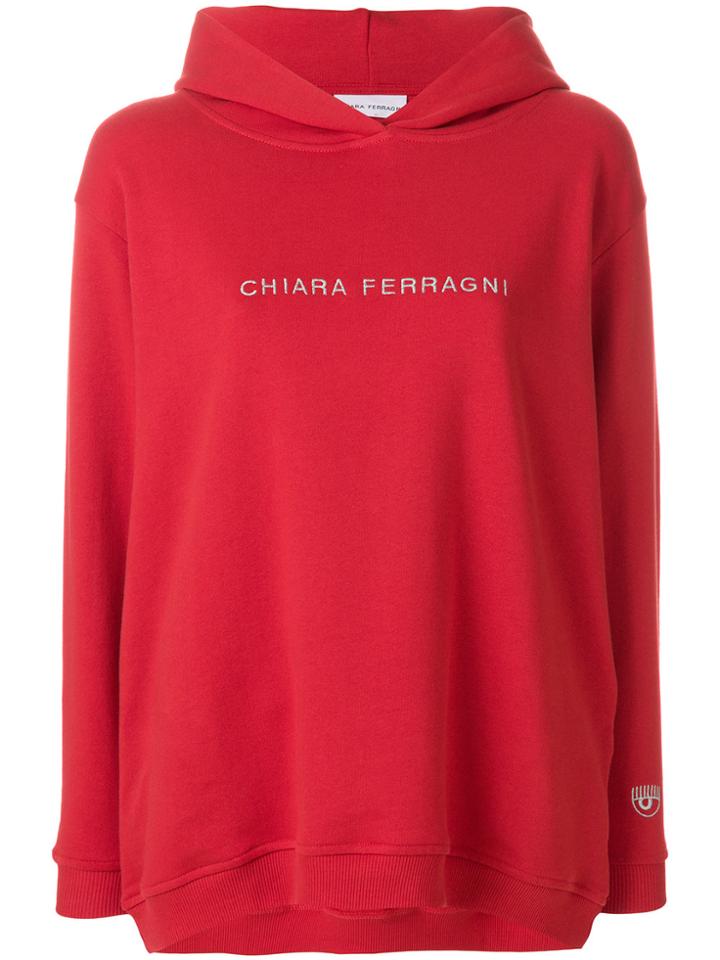 Chiara Ferragni Embroidered Logo Hoodie