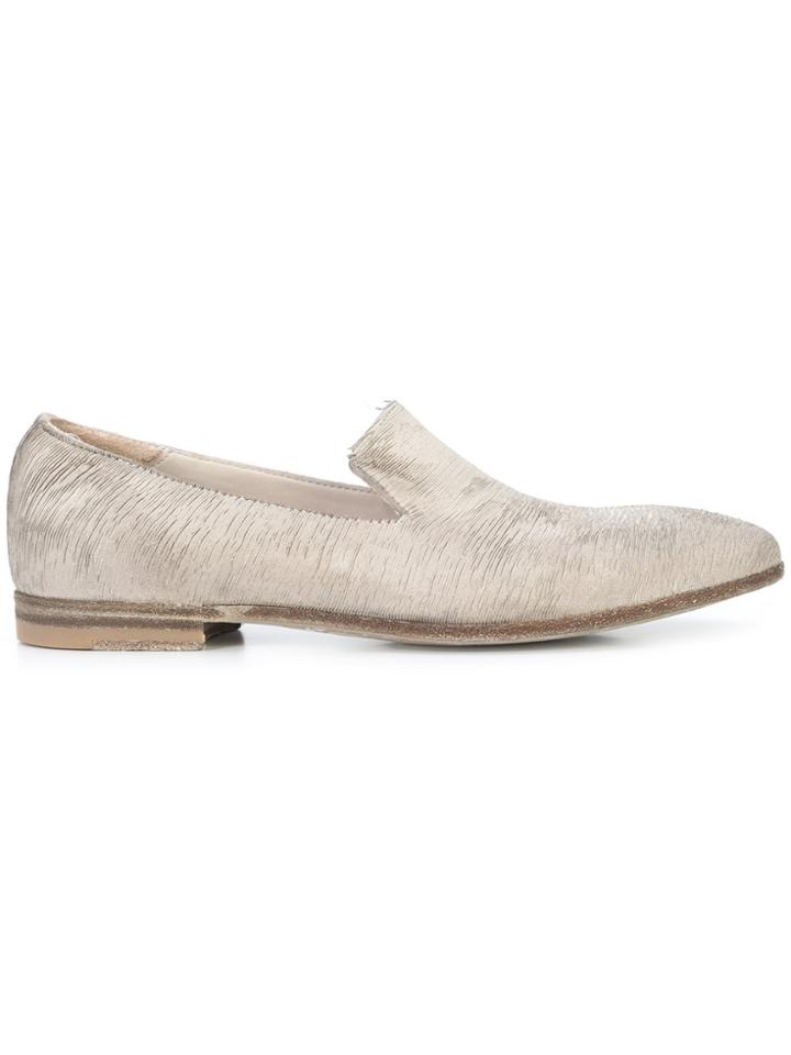 Officine Creative Textured Slip-on Loafers - Grey
