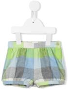 Il Gufo Checked Shorts, Toddler Girl's, Size: 24 Mth, Green