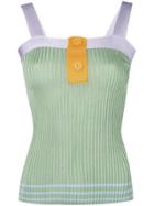 Sjyp Knitted Bustier Top - Green