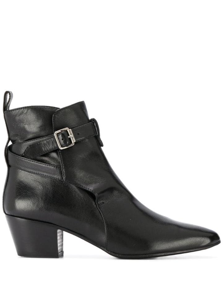 Marc Ellis Buckle Ankle Boots - Black