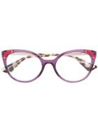 Prada Eyewear Cat-eye Glasses - Pink & Purple