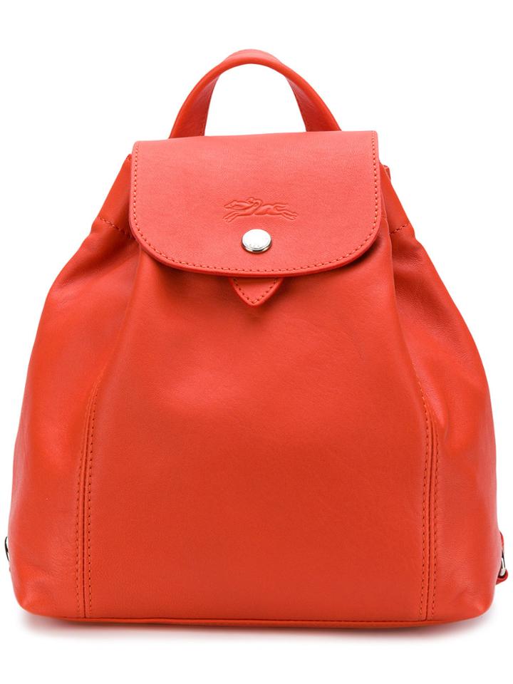 Longchamp Snap Fastening Backpack - Yellow & Orange