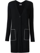 Grey Jason Wu V-neck Long Cardigan, Women's, Size: Small, Black, Merino