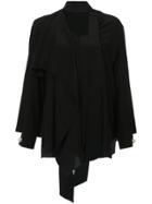 Fendi Asymmetric Layered Blouse - Black