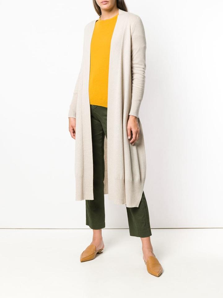 Agnona Cashmere Open Cardi-coat - Nude & Neutrals