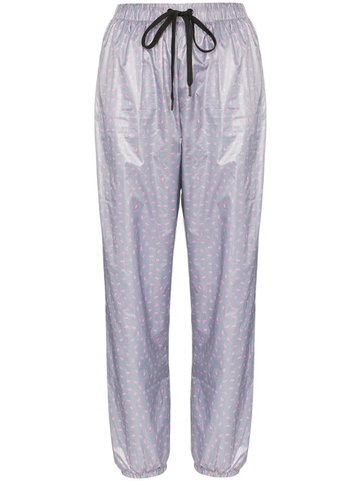 Natasha Zinko High-waisted Motif Track Pants - Grey