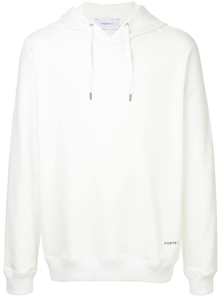 Ports V Dragon Embroidered Hoodie - White