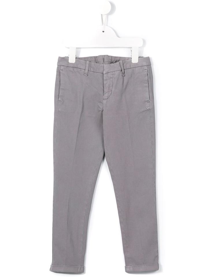 Dondup Kids Slim Trousers, Boy's, Size: 10 Yrs, Grey