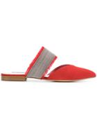Steffen Schraut Beaded Strap Mules - Red