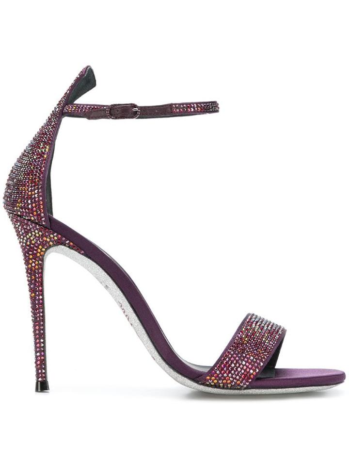 René Caovilla Embellished Strappy Sandals - Pink