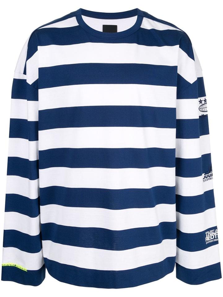 Juun.j Logo Stripe Shirt - White